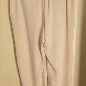 Beige light weight dress pants with elastic waist size large (brand new)